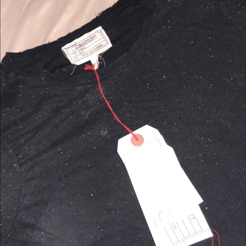 Current/Elliott Rolled Sleeve Crew Top - Picture 2 of 3